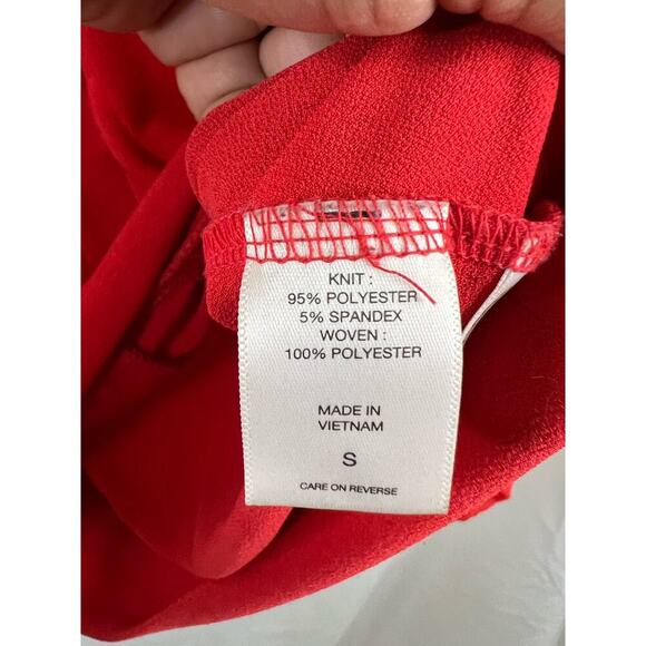 7th Avenue Women's Red Blouse Top Size Small - Picture 4 of 4